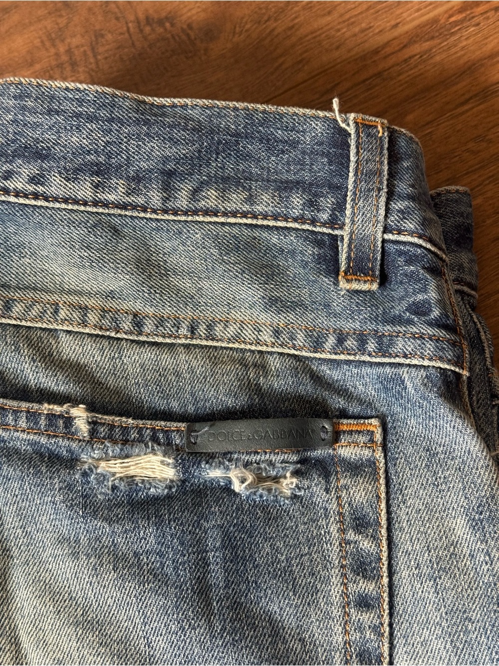 Dolce & Gabbana Men's Distressed Blue Jeans - Classic Slim Fit IT 46 - Picture 5 of 9